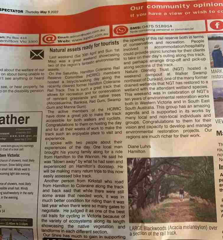 Spectator REDGUM TRACK Report